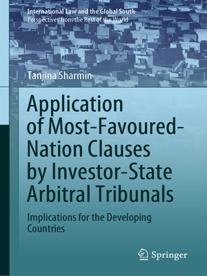 cover image of Application of Most-Favoured-Nation Clauses by Investor-State Arbitral Tribunals